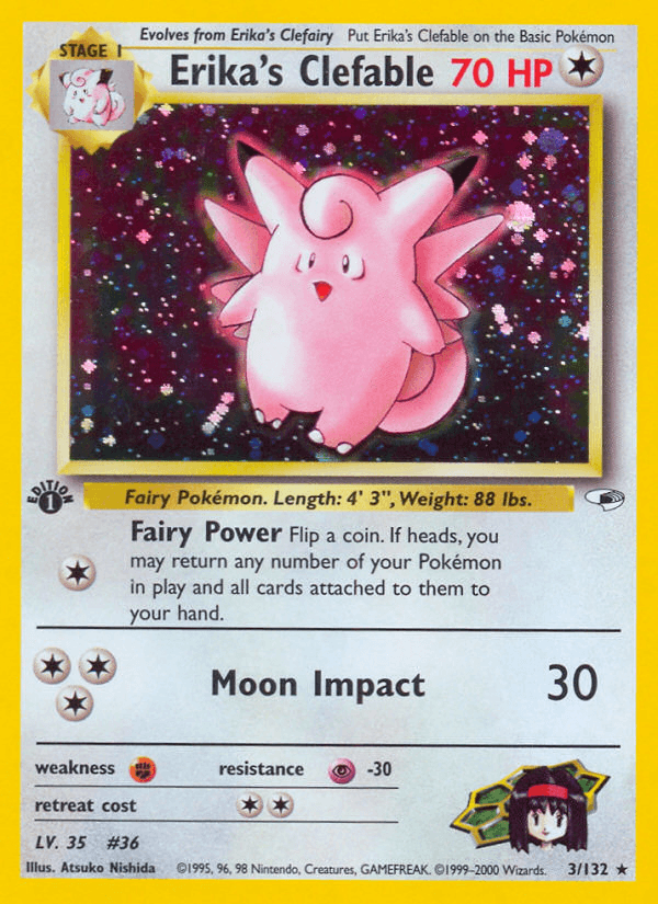 Erika's Clefable Pokémon card