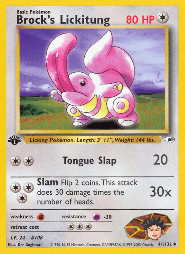 Brock's Lickitung Pokémon card