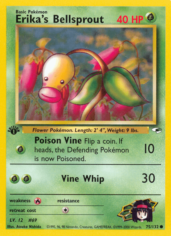 Erika's Bellsprout Pokémon card