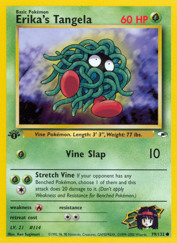 Erika's Tangela Pokémon card