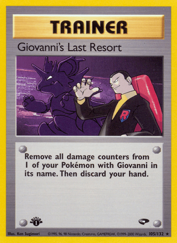 Giovanni's Last Resort Pokémon card
