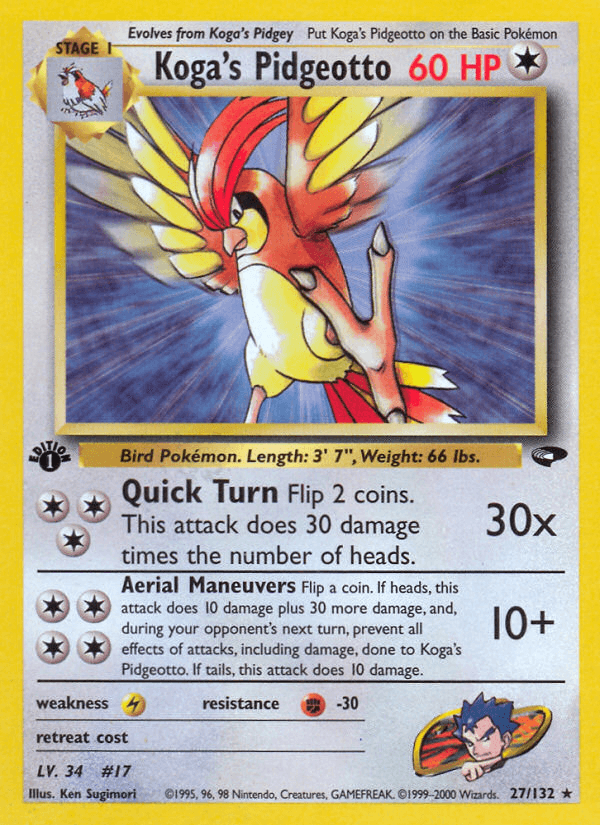 Koga's Pidgeotto Pokémon card