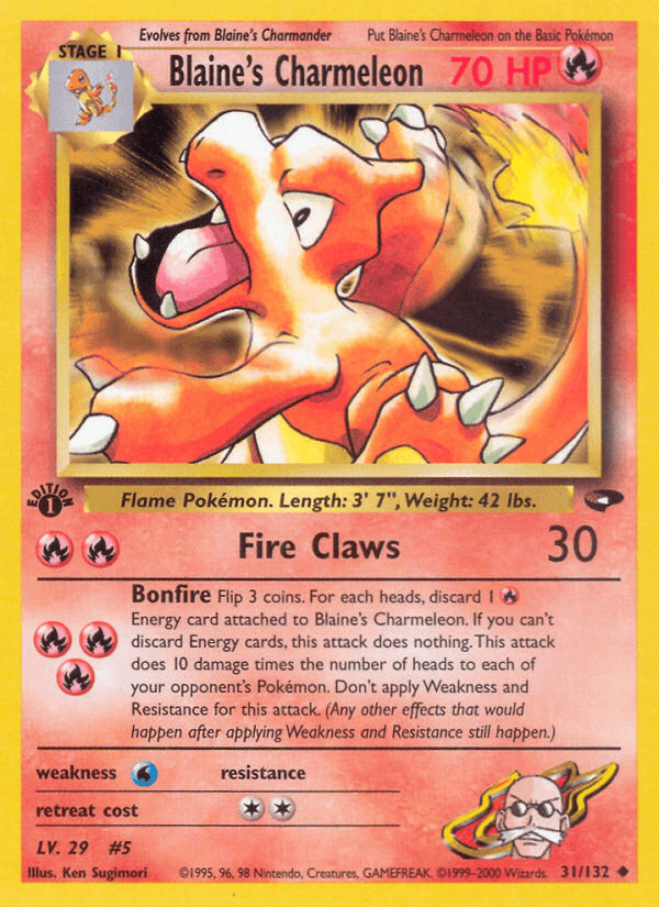 Blaine's Charmeleon Pokémon card