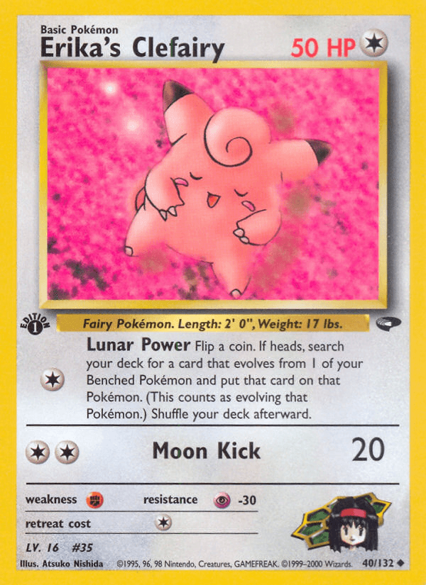 Erika's Clefairy Pokémon card