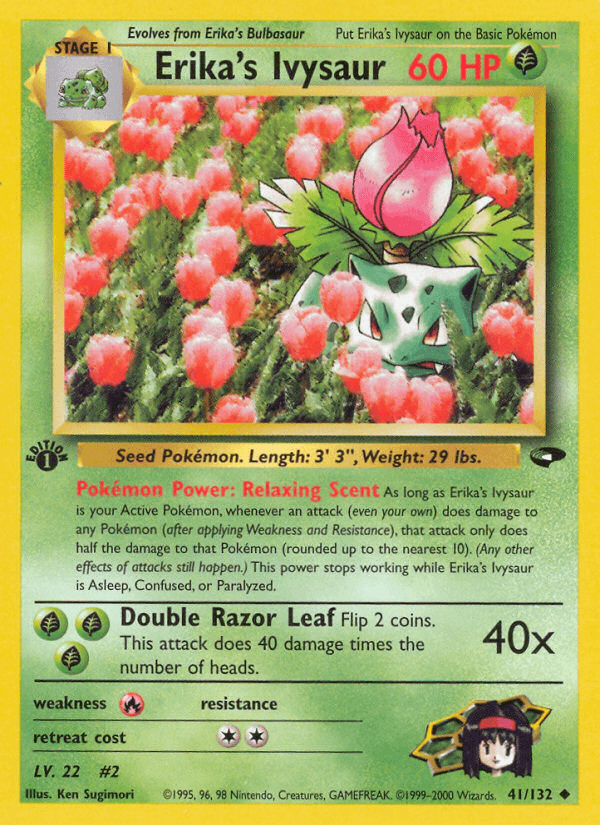Erika's Ivysaur Pokémon card