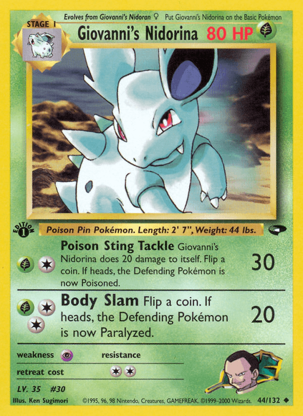 Giovanni's Nidorina Pokémon card