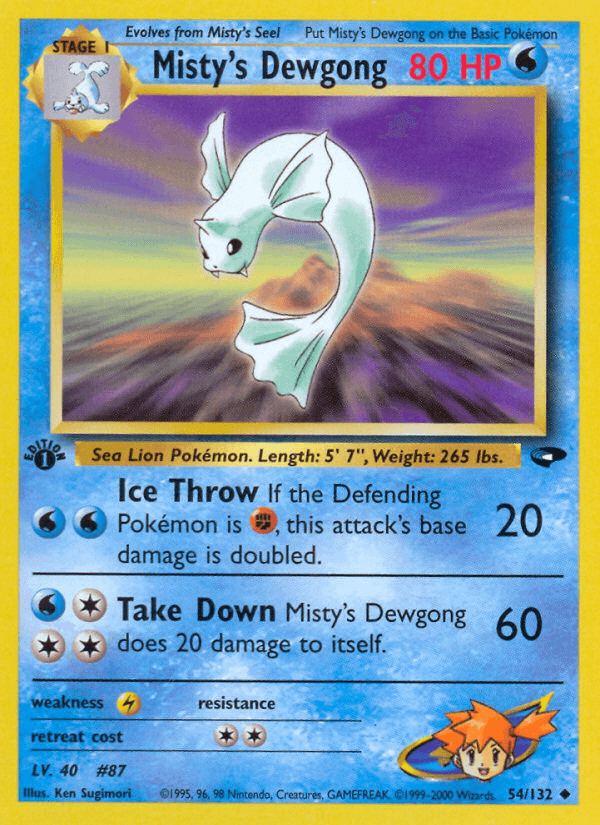 Misty's Dewgong Pokémon card