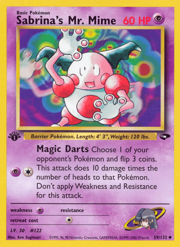 Sabrina's Mr. Mime Pokémon card