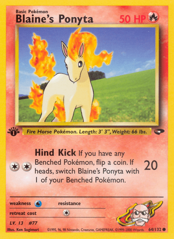 Blaine's Ponyta Pokémon card