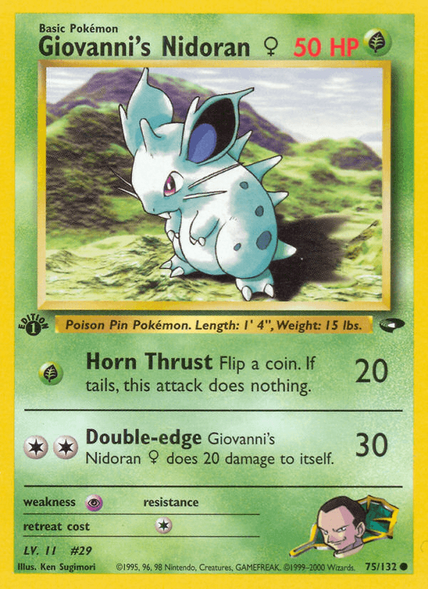 Giovanni's Nidoran ♀ Pokémon card