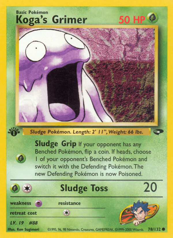 Koga's Grimer Pokémon card