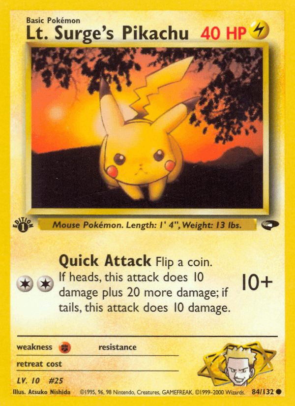 Lt. Surge's Pikachu from Gym Challenge