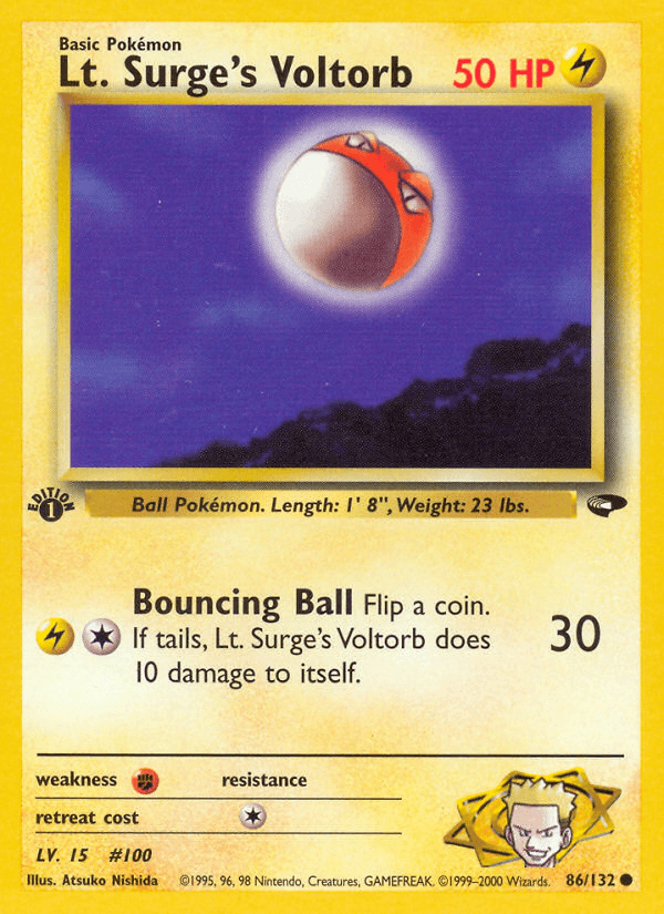 Lt. Surge's Voltorb Pokémon card