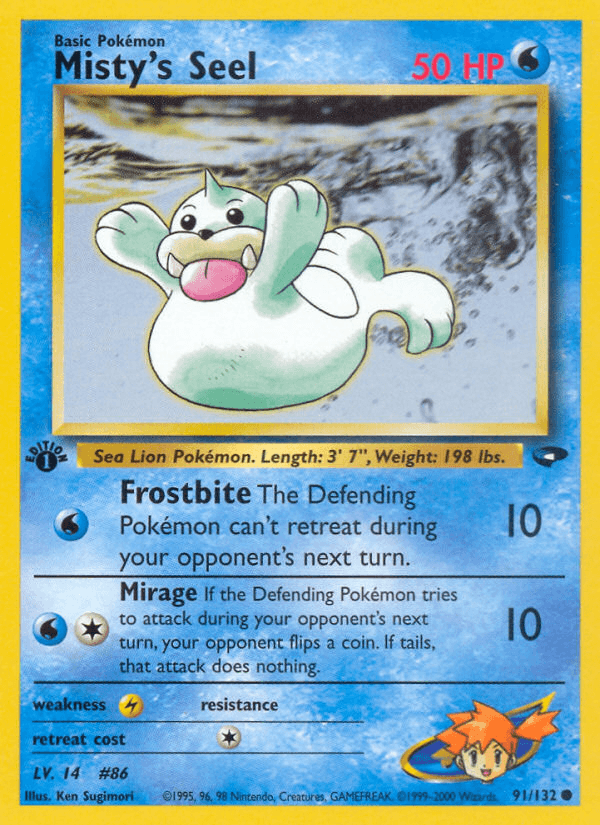 Misty's Seel Pokémon card