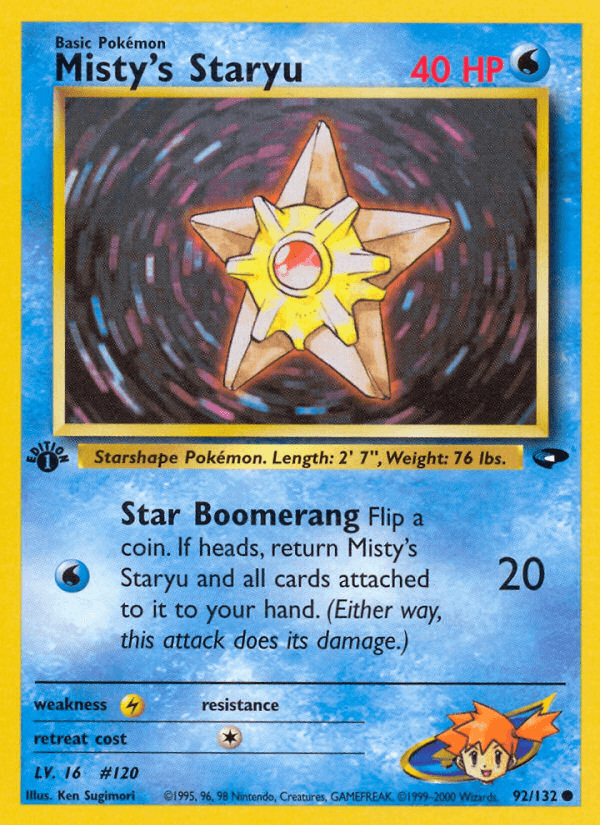 Misty's Staryu Pokémon card