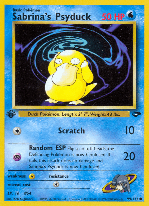 Sabrina's Psyduck Pokémon card