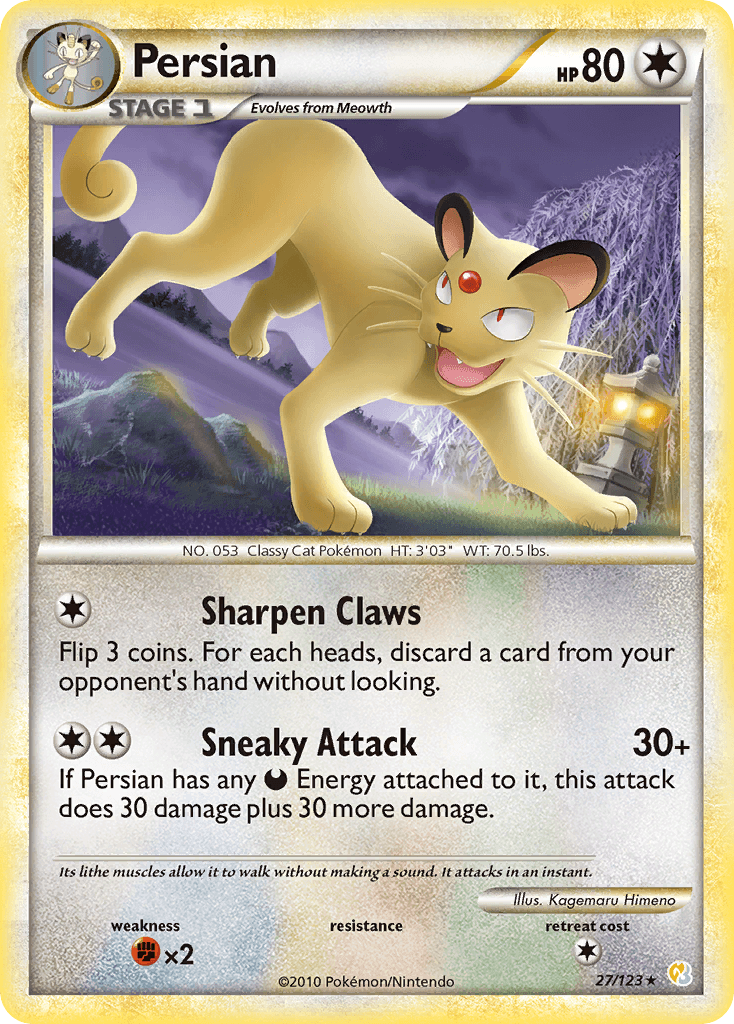 Persian Pokémon card
