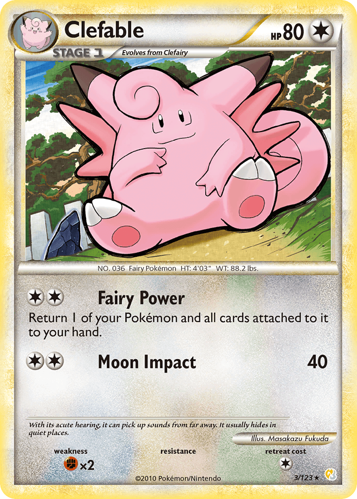 Clefable Pokémon card