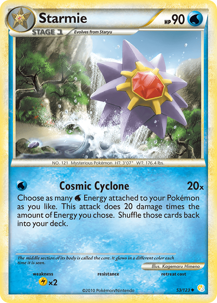 Starmie Pokémon card