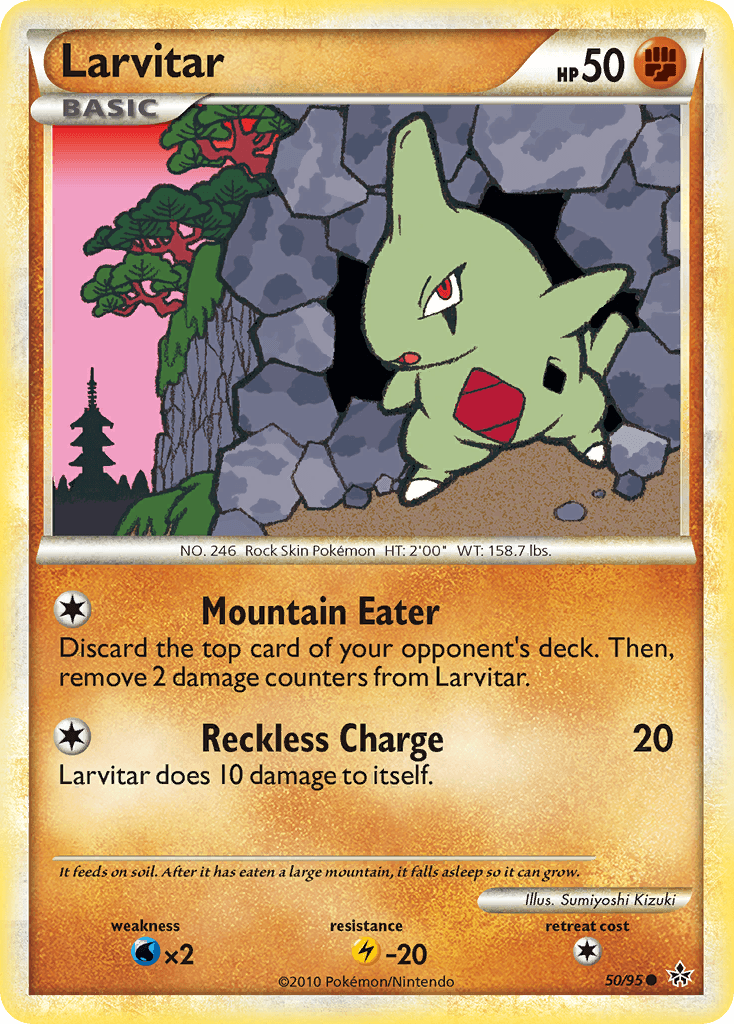 Larvitar Pokémon card