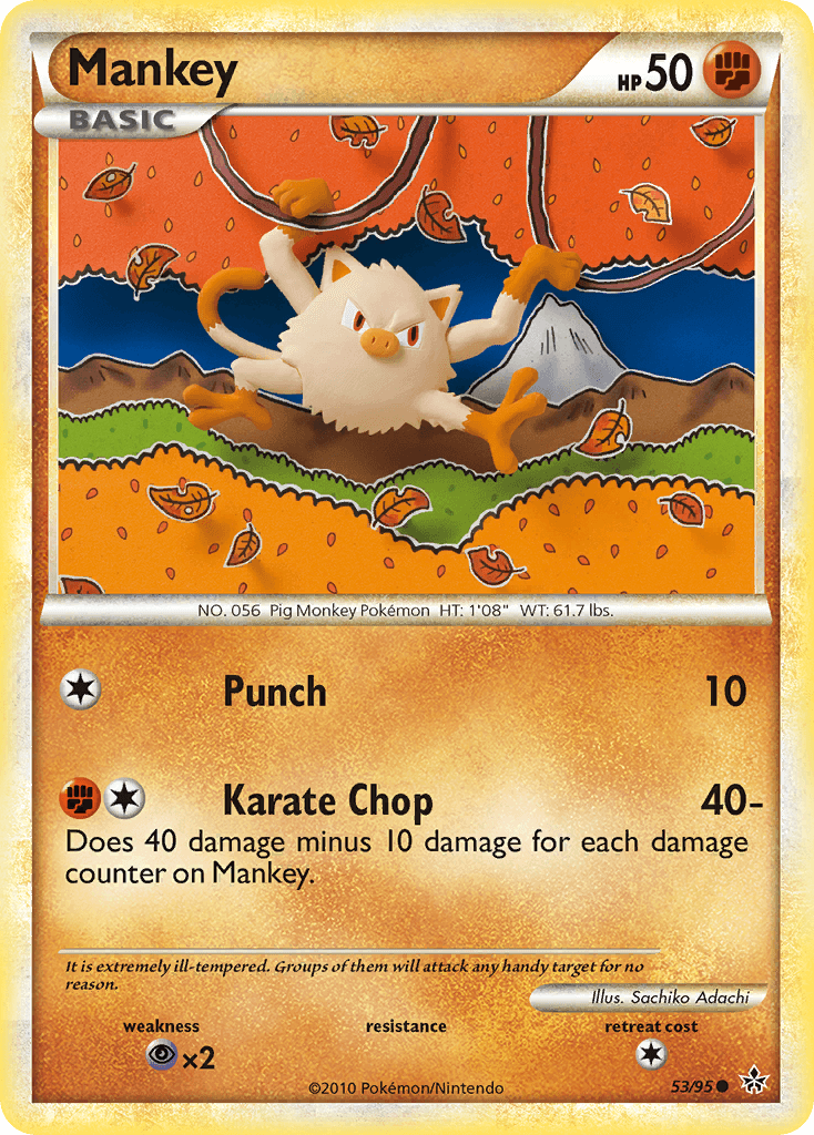 Mankey Pokémon card