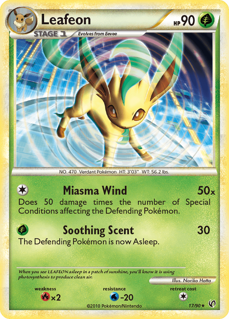 Leafeon Pokémon card