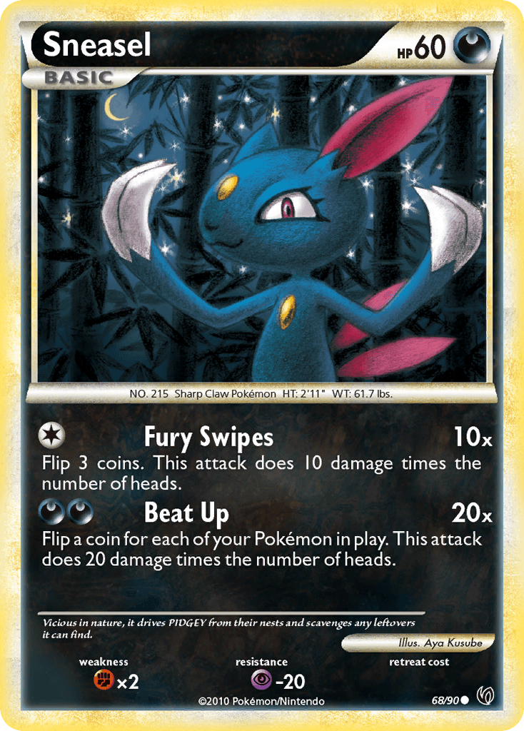 Sneasel Pokémon card