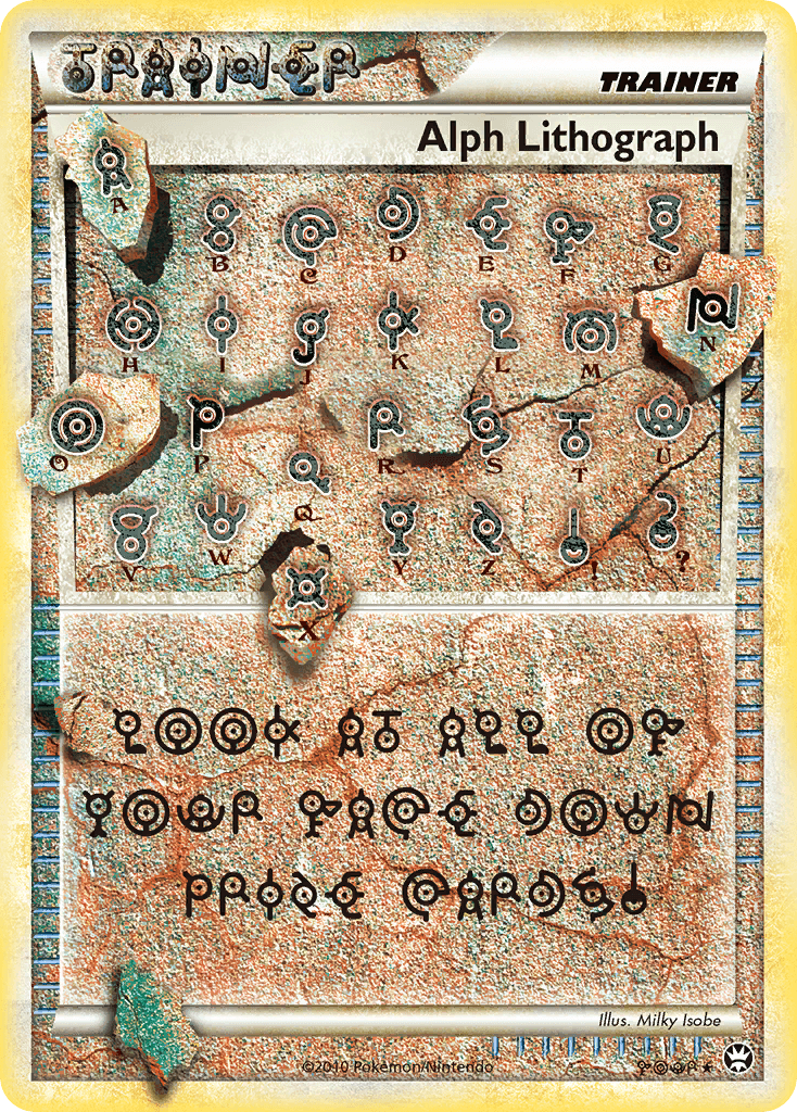 Alph Lithograph Pokémon card