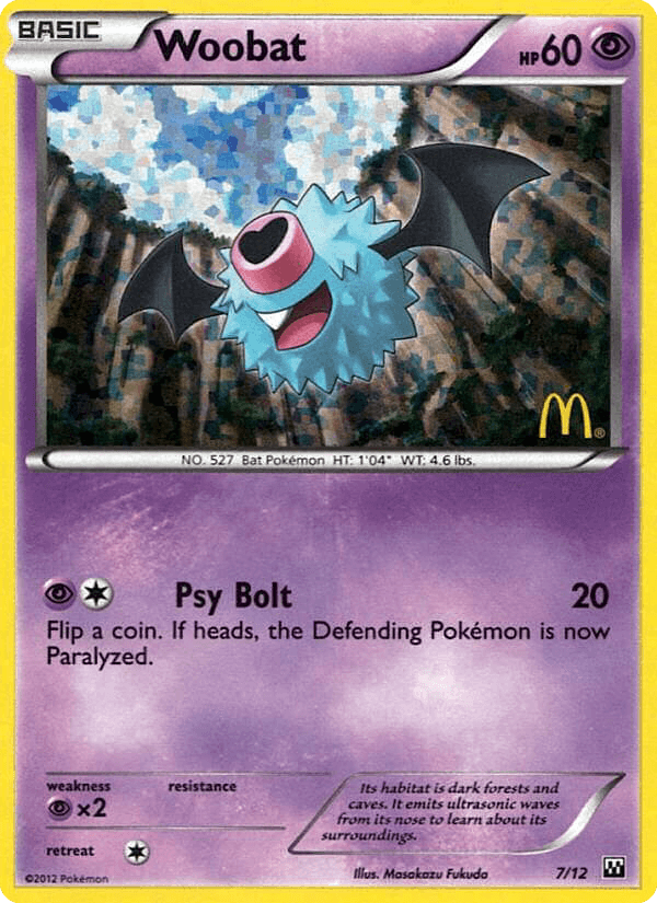 Woobat Pokémon card