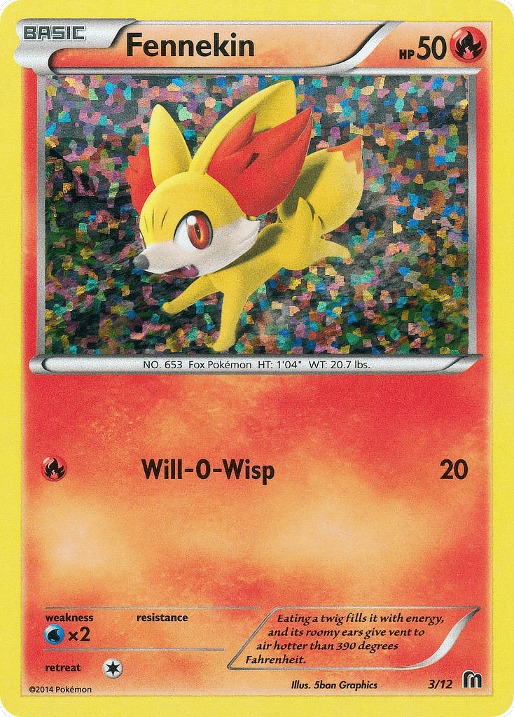 Fennekin Pokémon card