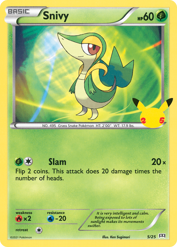Snivy illustrated by Ken Sugimori