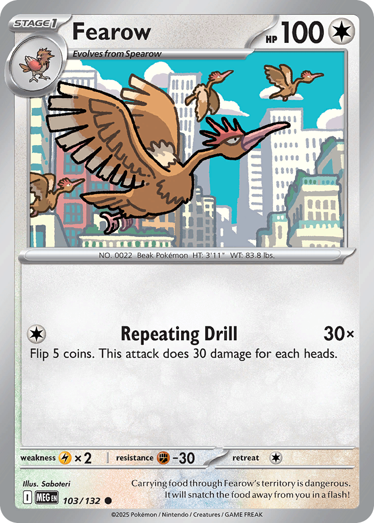 Fearow Pokémon card