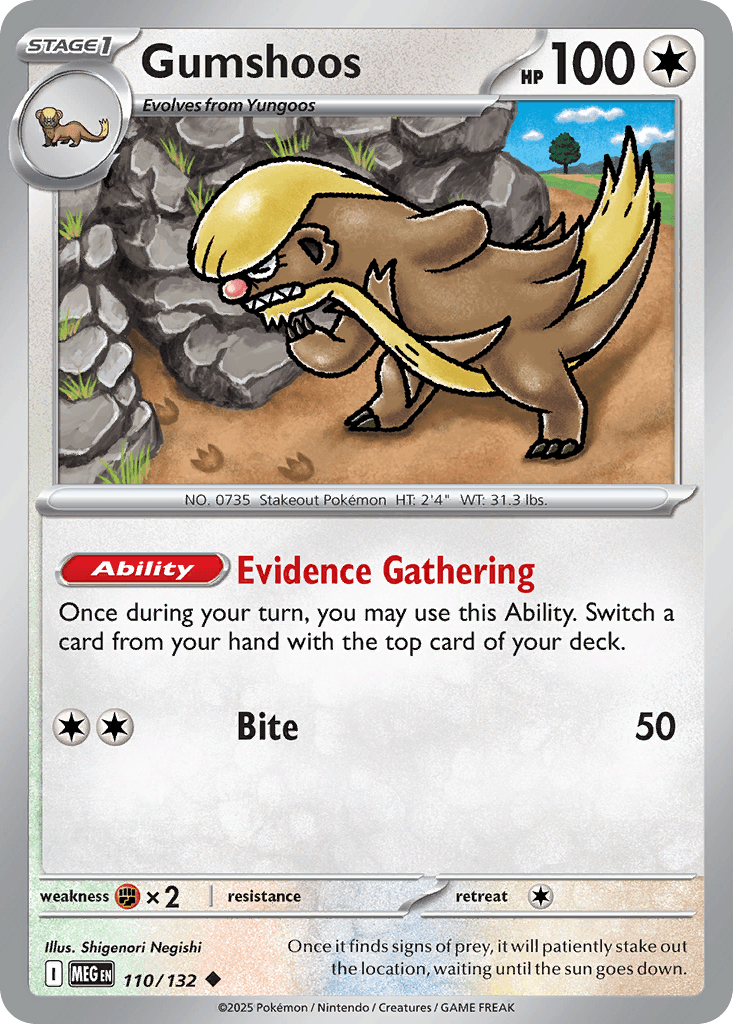 Gumshoos Pokémon card