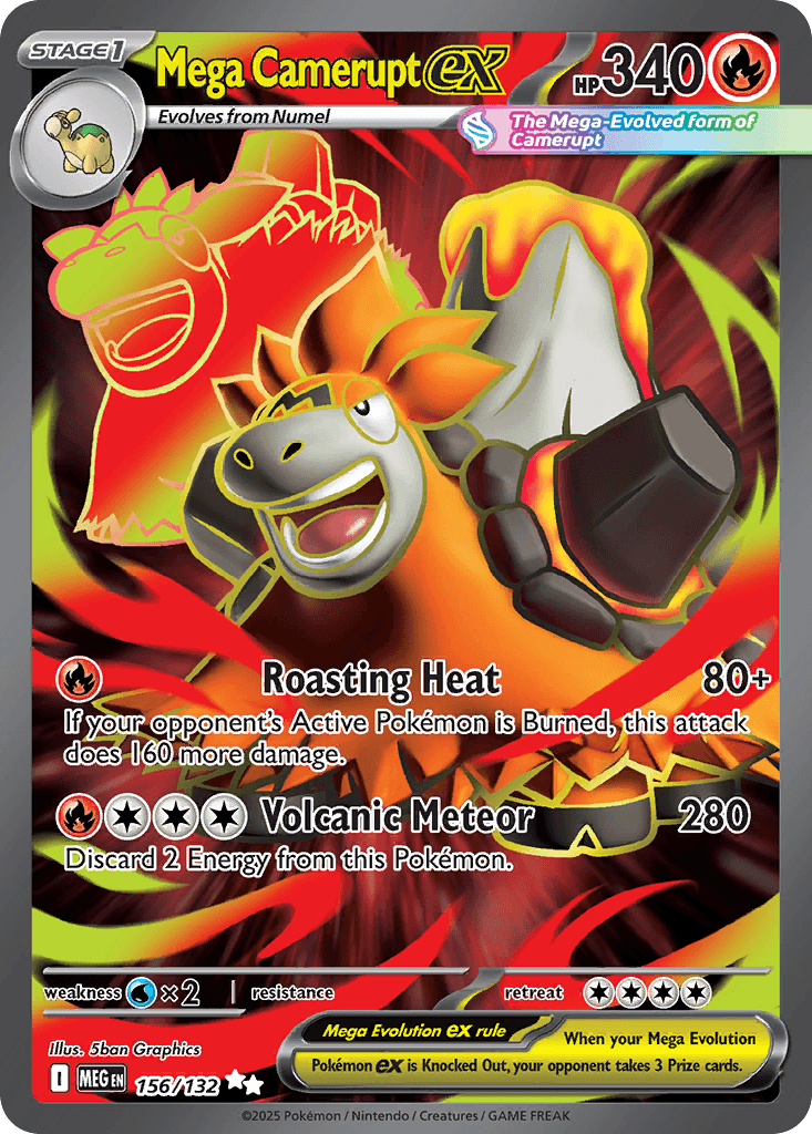 Mega Camerupt ex — Fire type