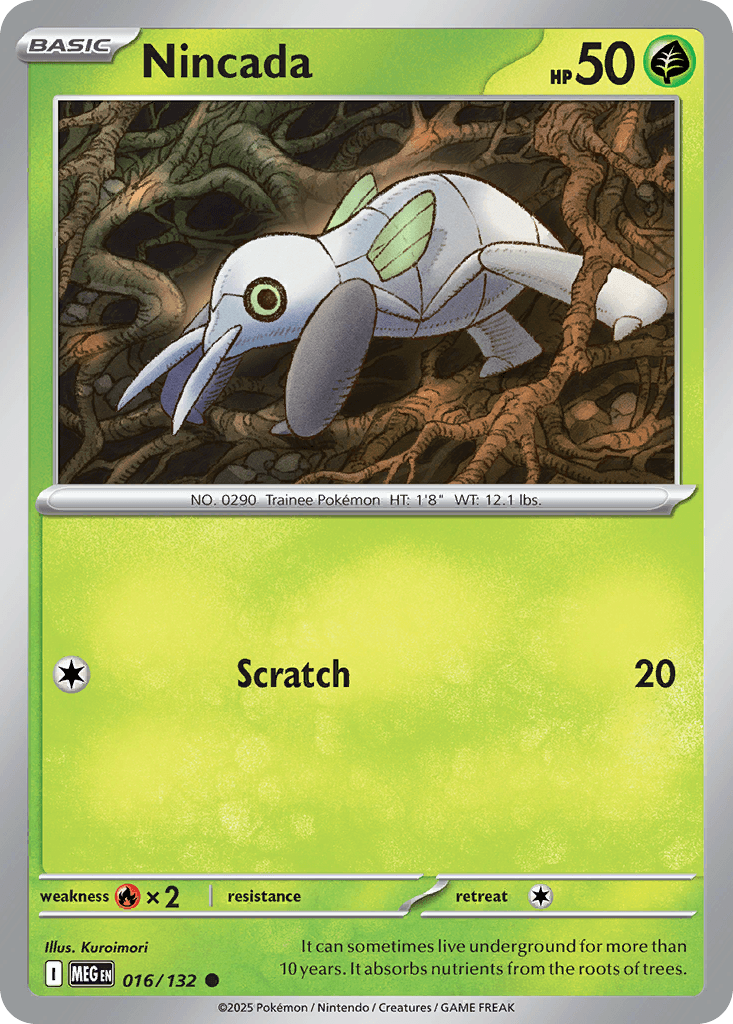 Nincada Pokémon card