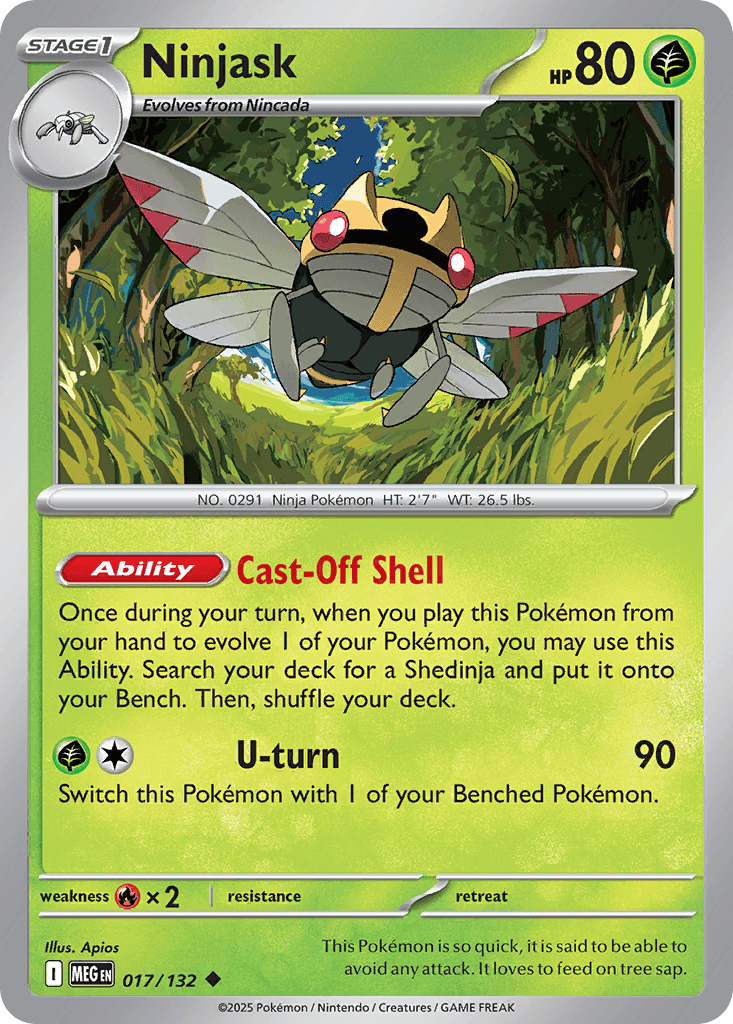 Ninjask Pokémon card