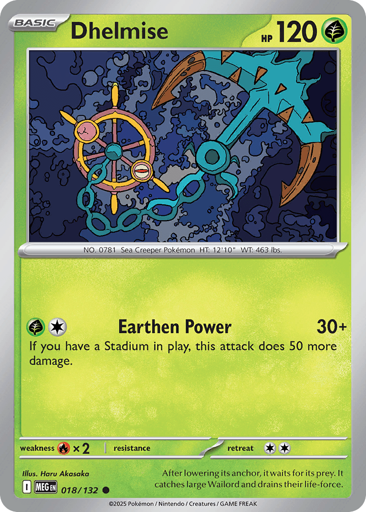 Dhelmise Pokémon card