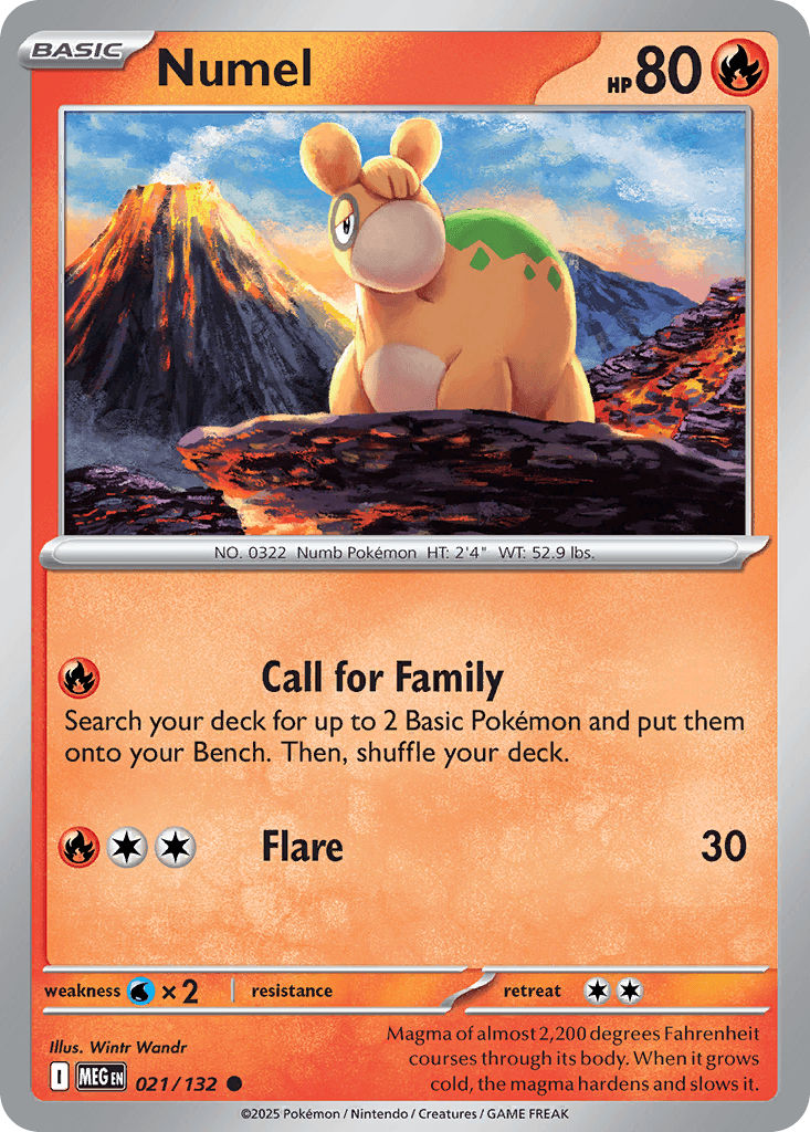 Numel Pokémon card