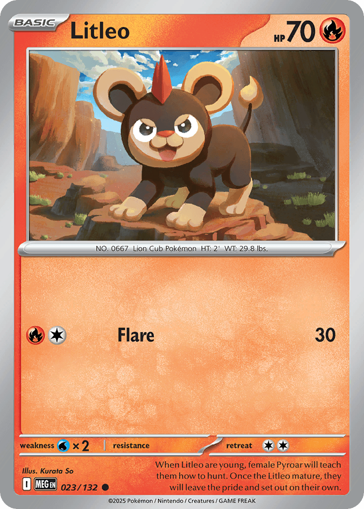 Litleo Pokémon card