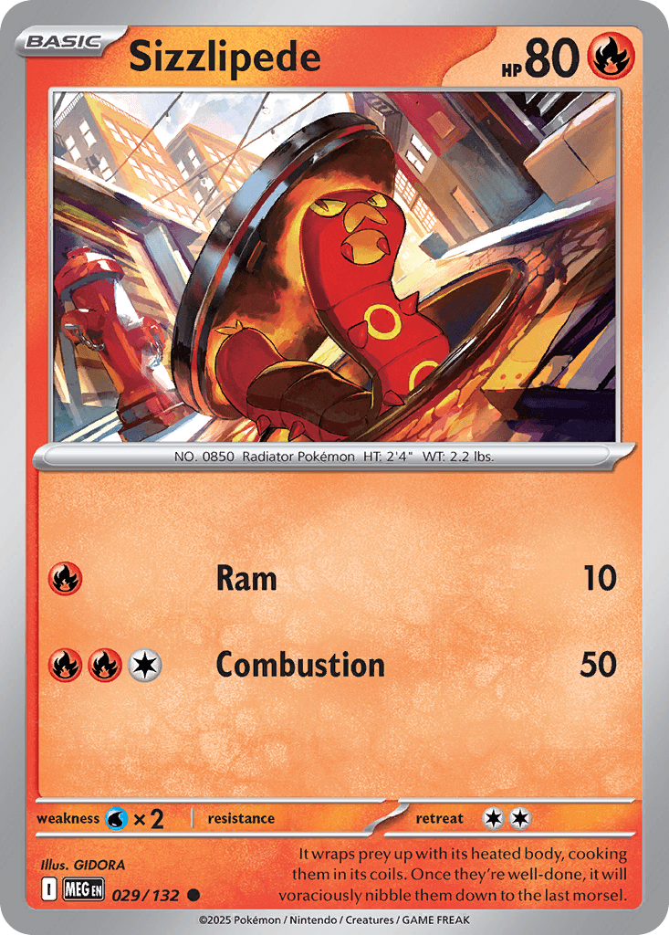 Sizzlipede Pokémon card