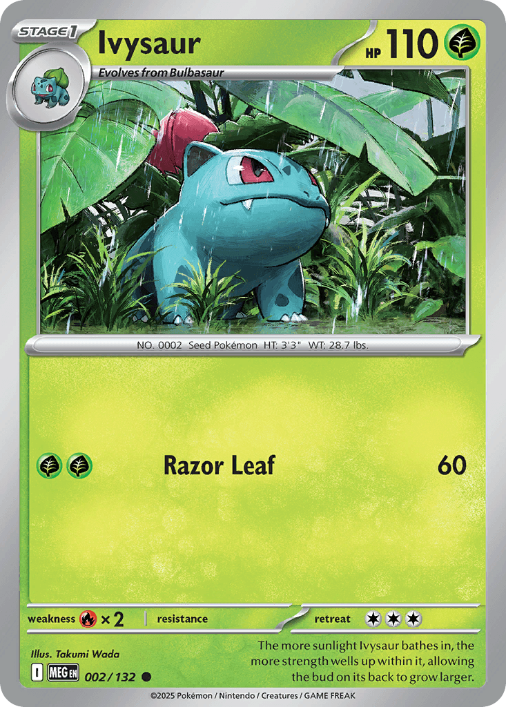 Ivysaur Pokémon card