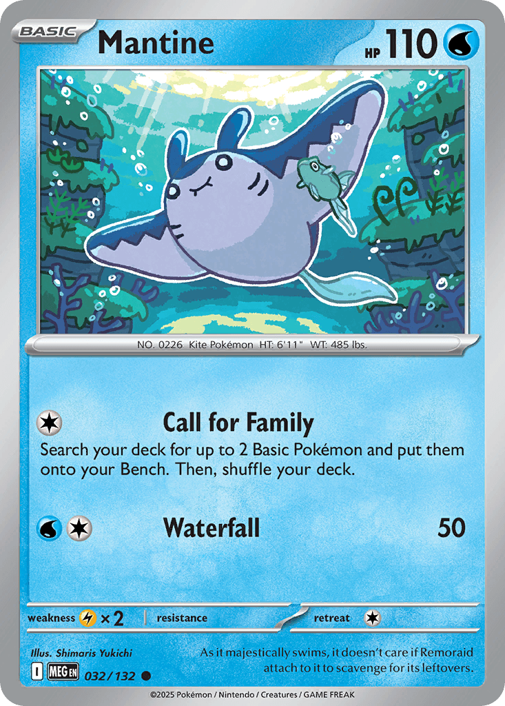 Mantine Pokémon card