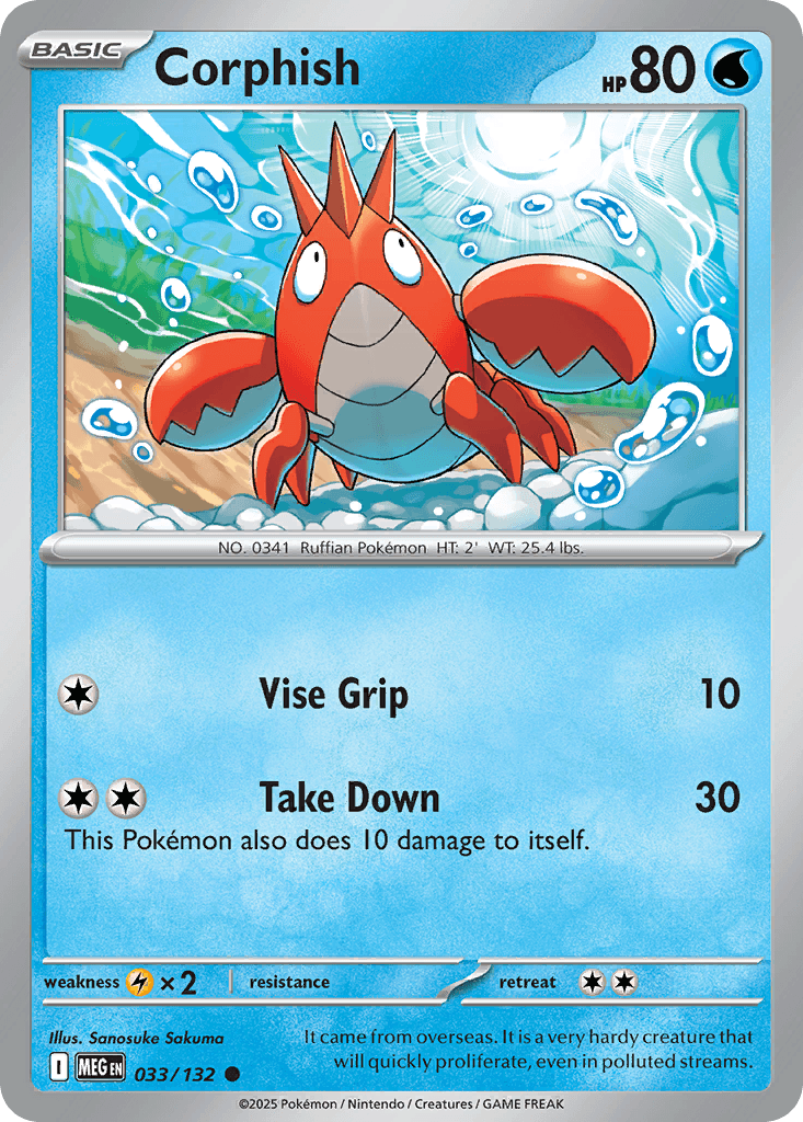 Corphish Pokémon card