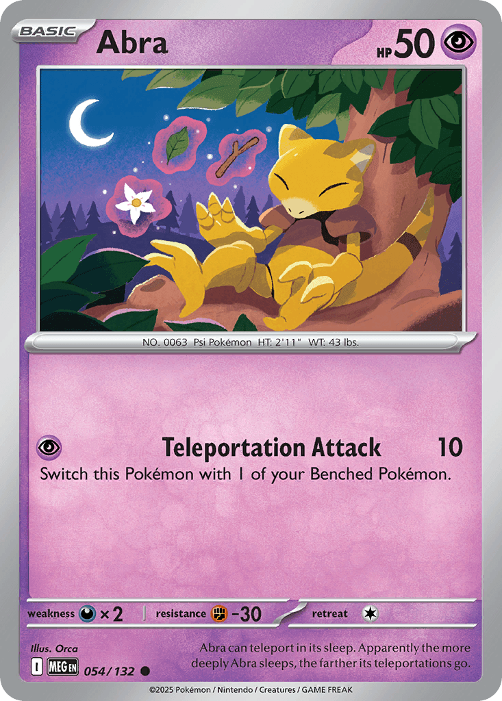 Abra Pokémon card