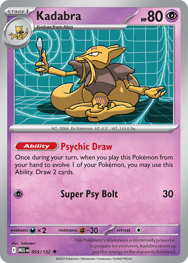Kadabra Pokémon card