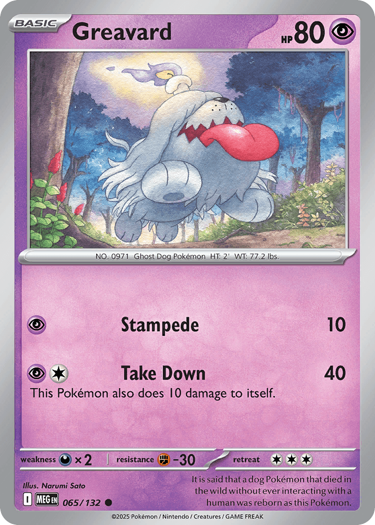 Greavard Pokémon card
