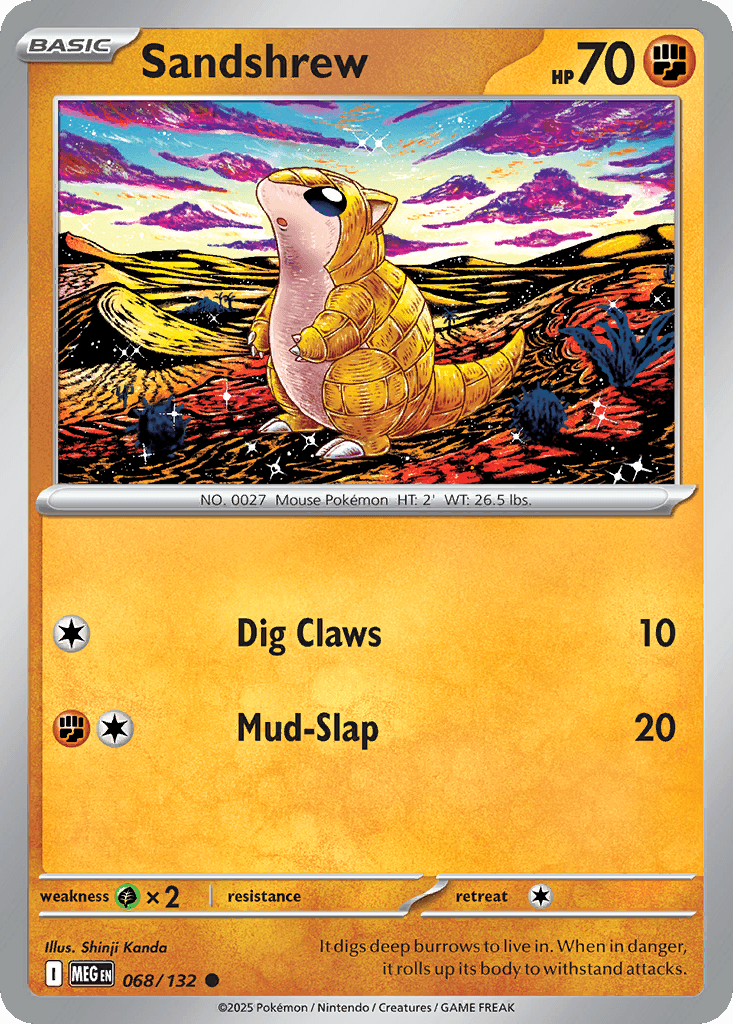 Sandshrew Pokémon card
