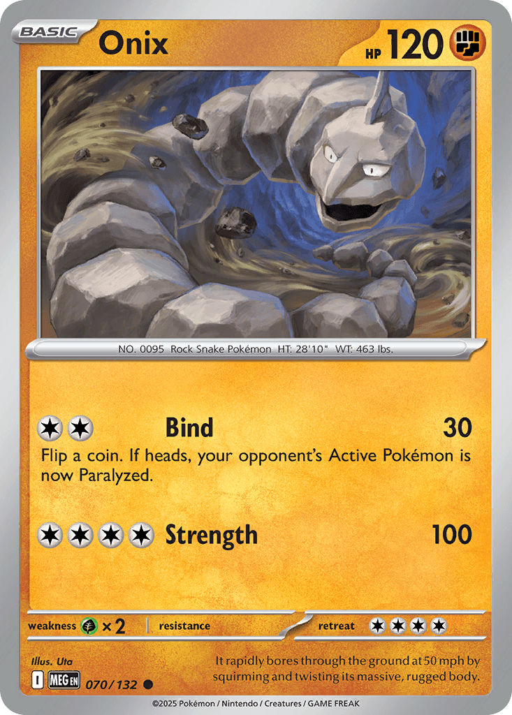 Onix Pokémon card