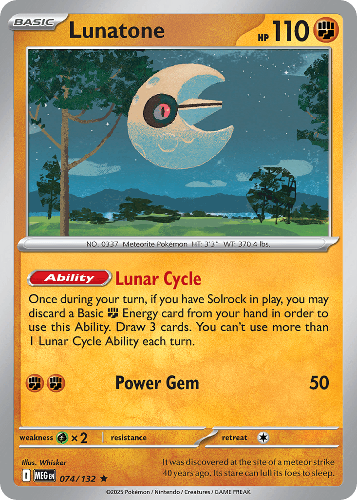 Lunatone Pokémon card