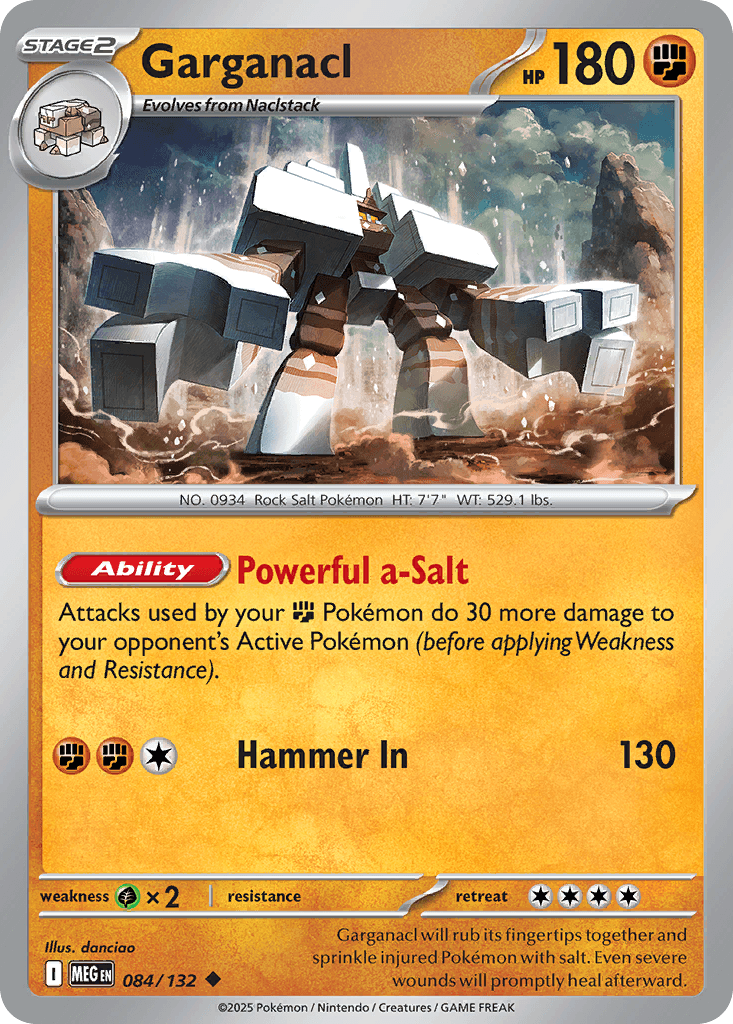 Garganacl Pokémon card